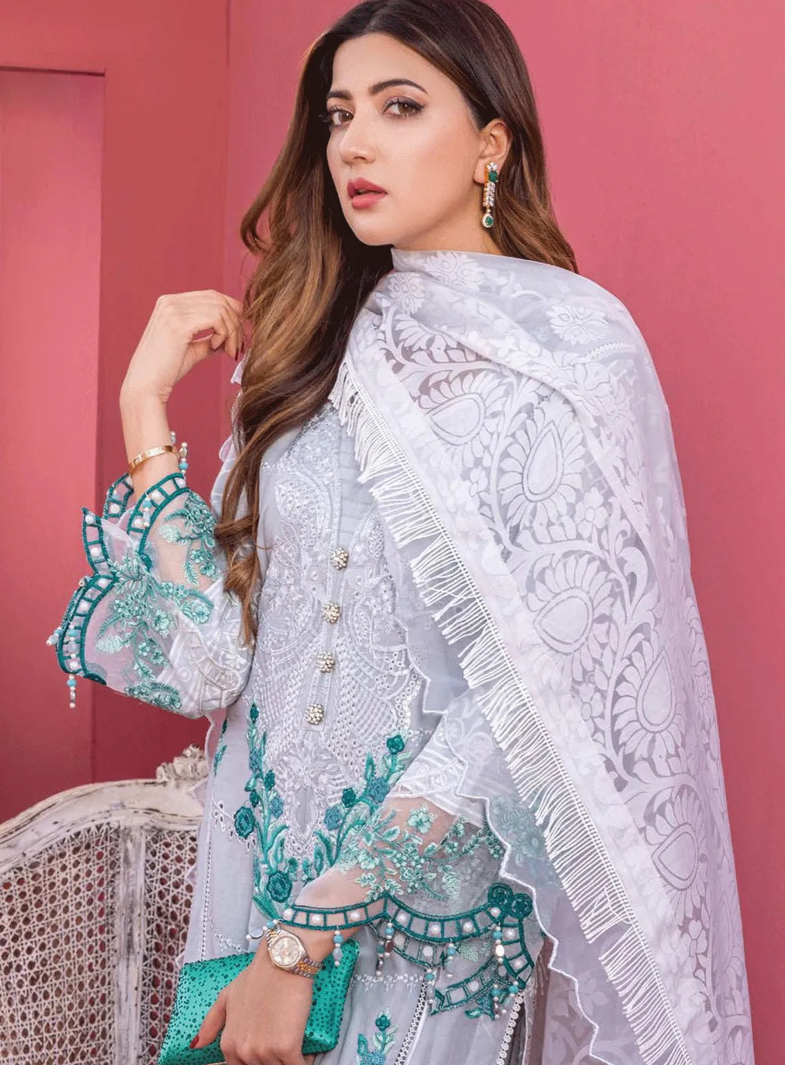 Rungkari By Mahiymaan Embroidered Lawn Unstitched 3 Piece Suit - AZ23RM A10