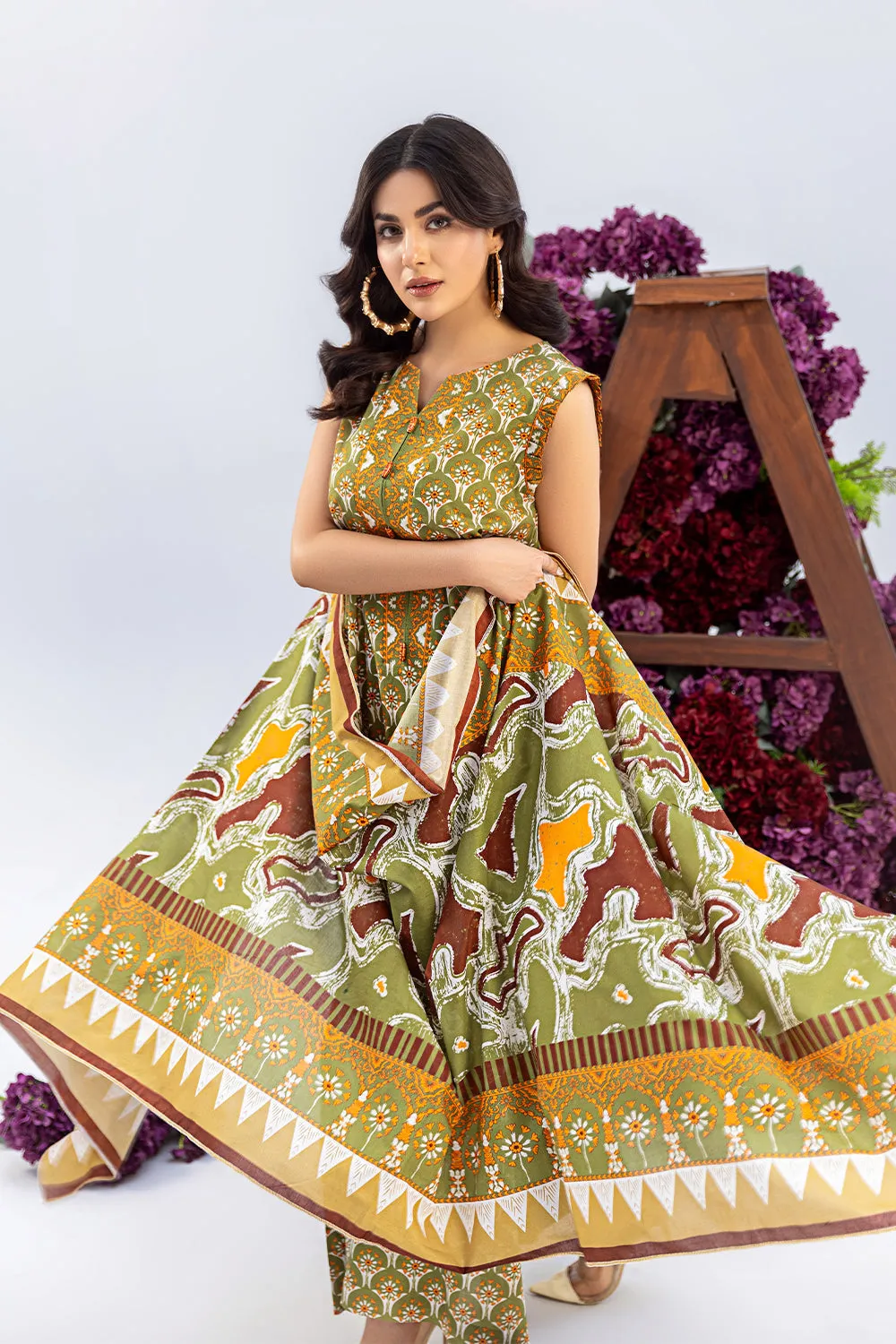 Safwa Praha Vol-06 Digital Printed Lawn Unstitched 3Pc Suit SPH-57