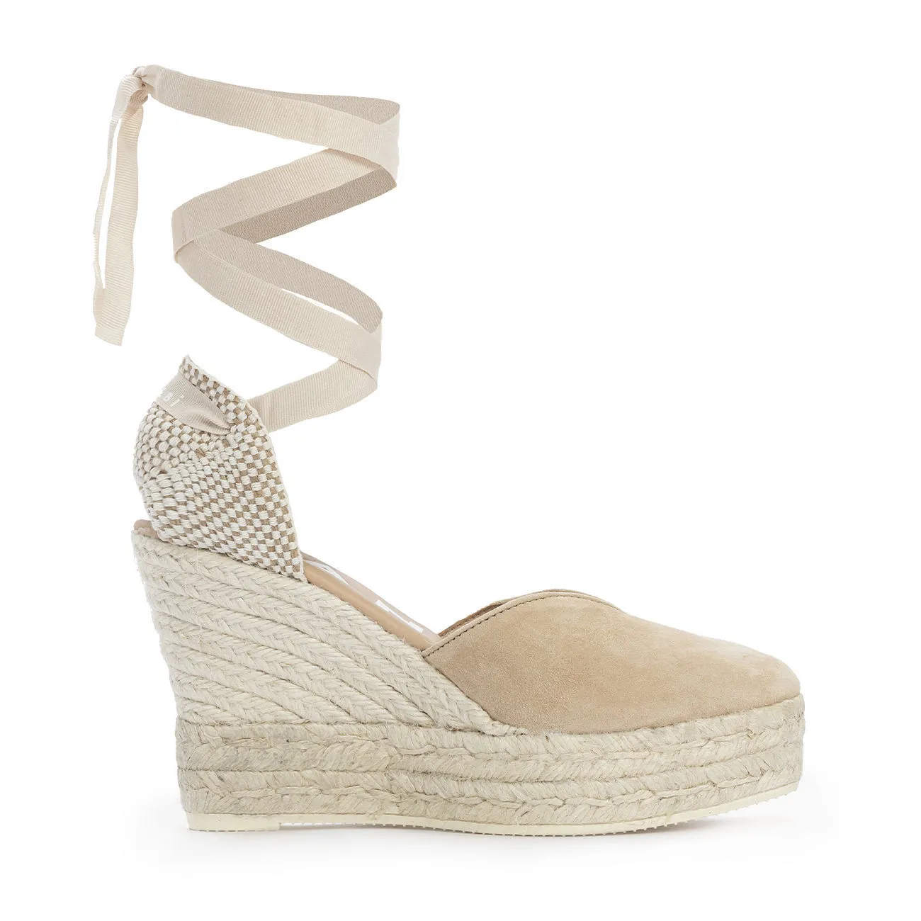 SANDALI HAMPTONS ZEPPATO CON LACCI Donna Beige Champagne