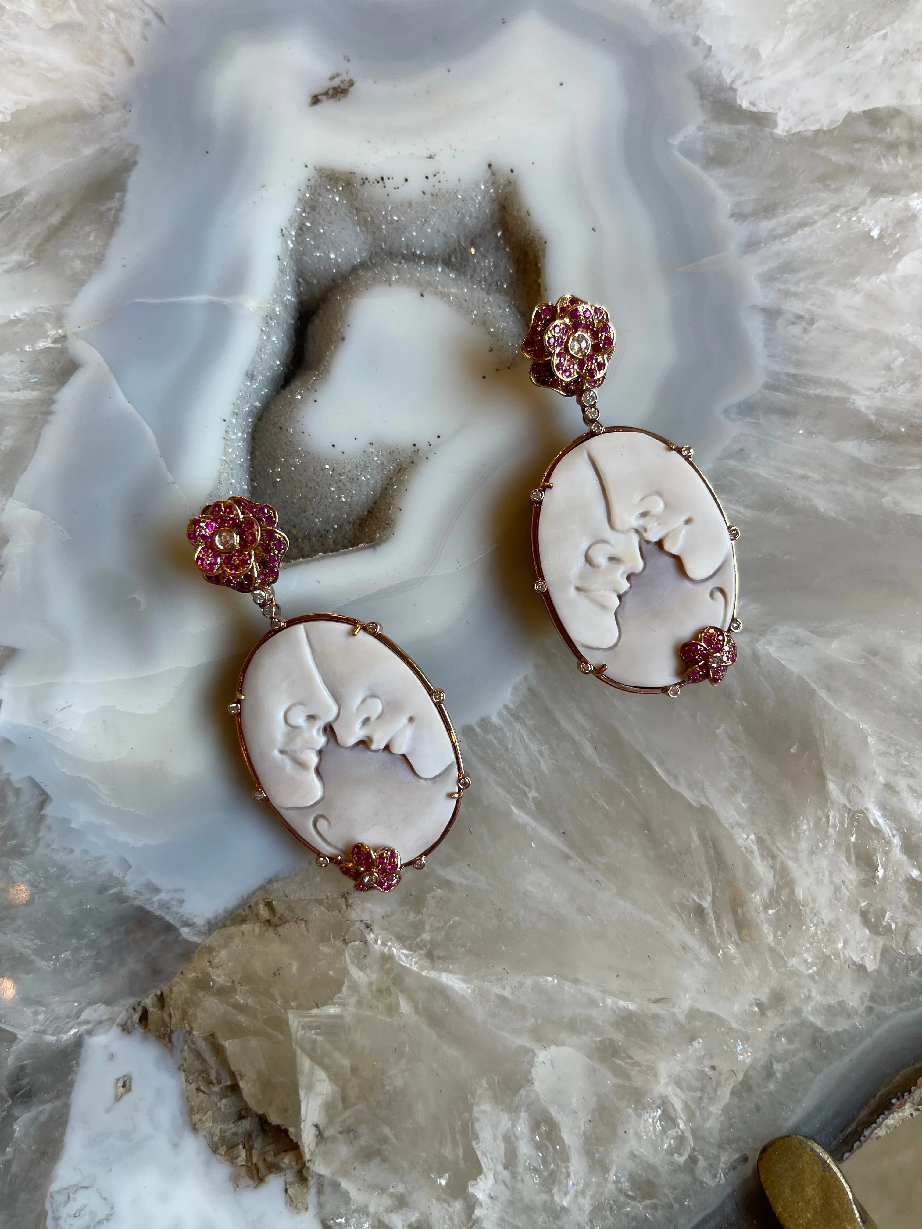 Shell Cameo Earrings