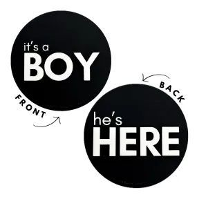 SHORE BABY He’s Here + It’s a Boy — Double Sided Sign (COLLECTIVE)