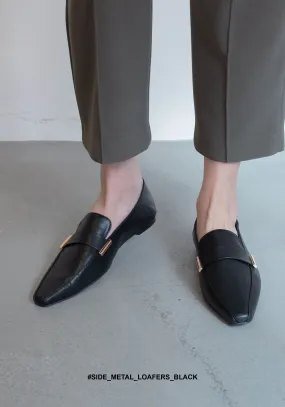 Side Metal Loafer Black