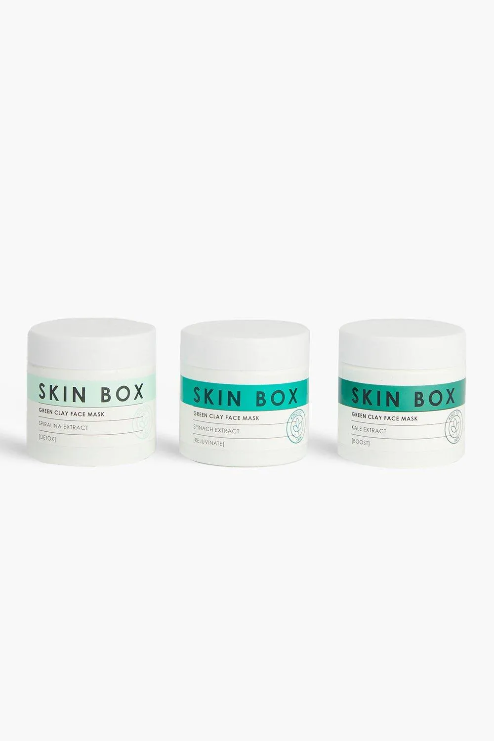 Skin Box Green Facemask Stack