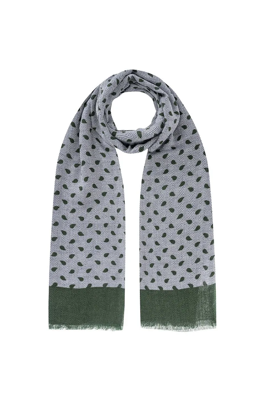 small amoeba scarf green