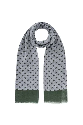 small amoeba scarf green