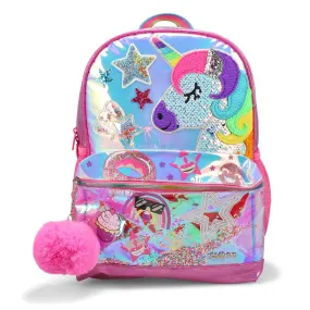 Soft Moc Girls  Skechers Twinkle Toes Unicorn Backpack - Pink