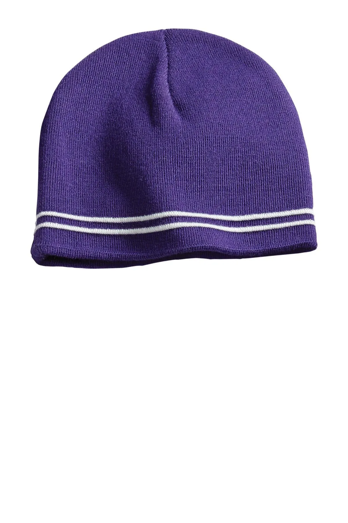 Sport-Tek Spectator Beanie STC20 Purple/ White