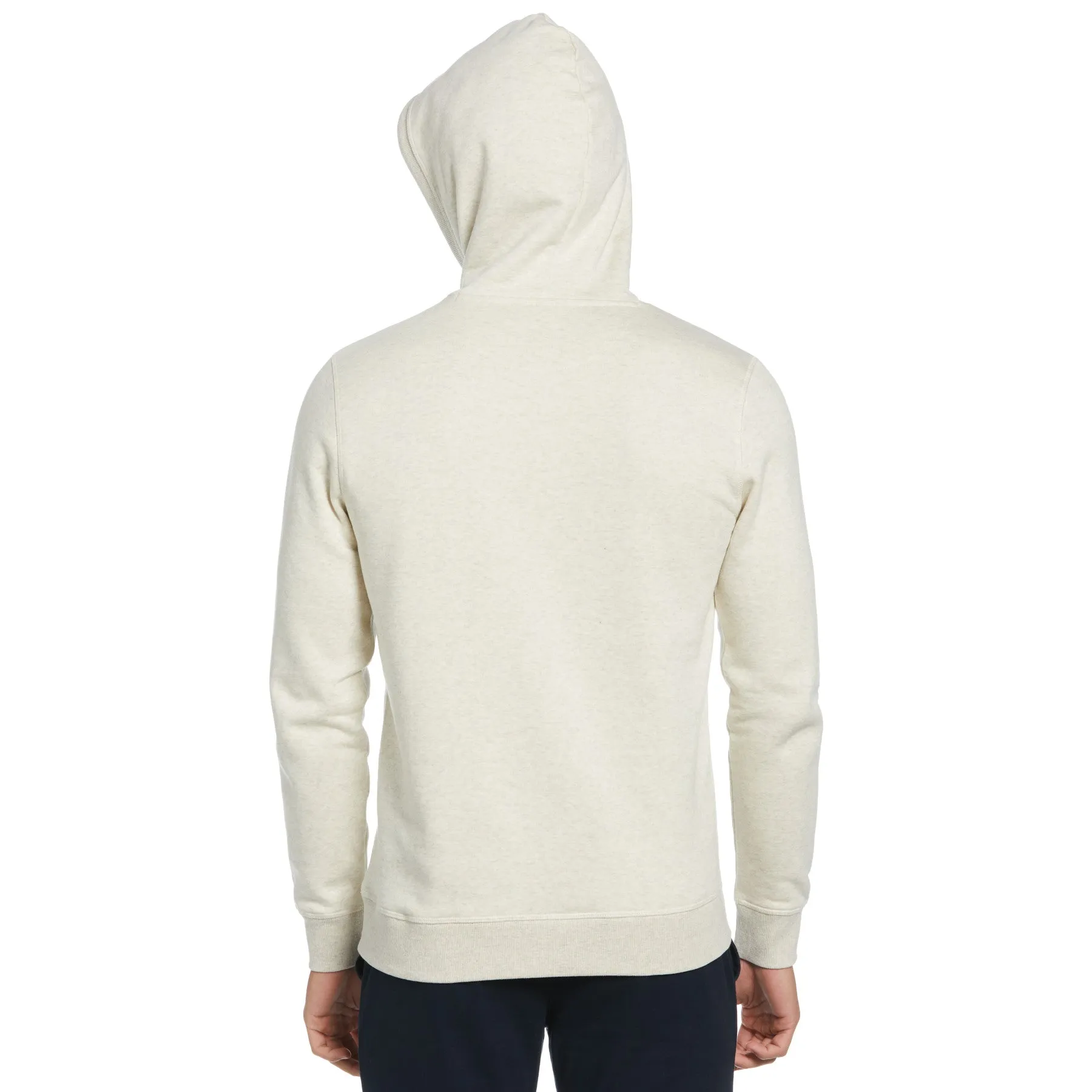 Sticker Pete Pullover Fleece Hoodie In Birch Jasper Heather