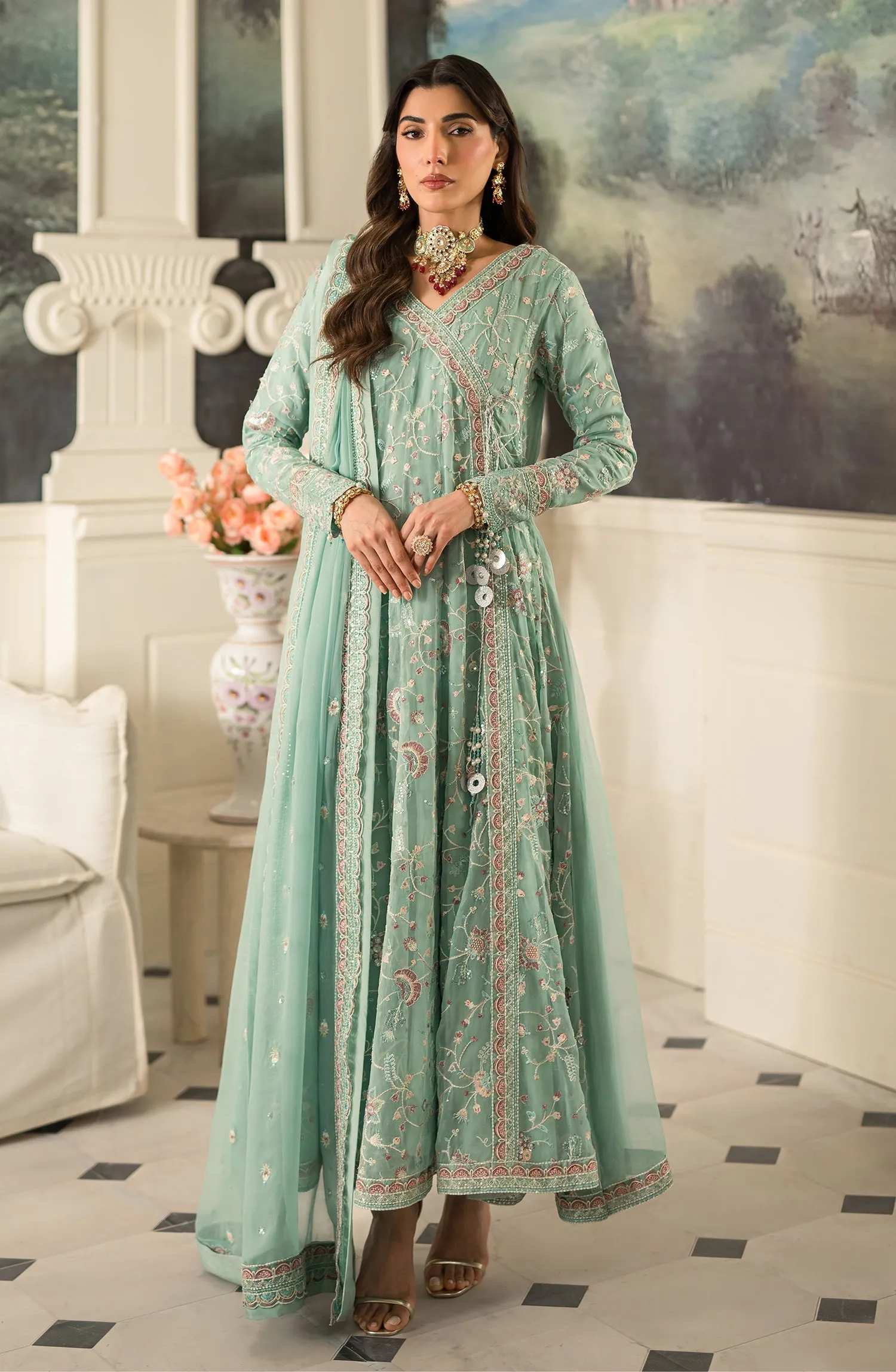 Suave by Emaan Adeel Embroidered Chiffon Unstitched 3Pc Suit - Azlin