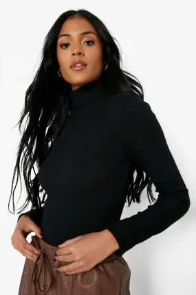 Tall Basic Turtleneck Long Sleeve Rib Bodysuit