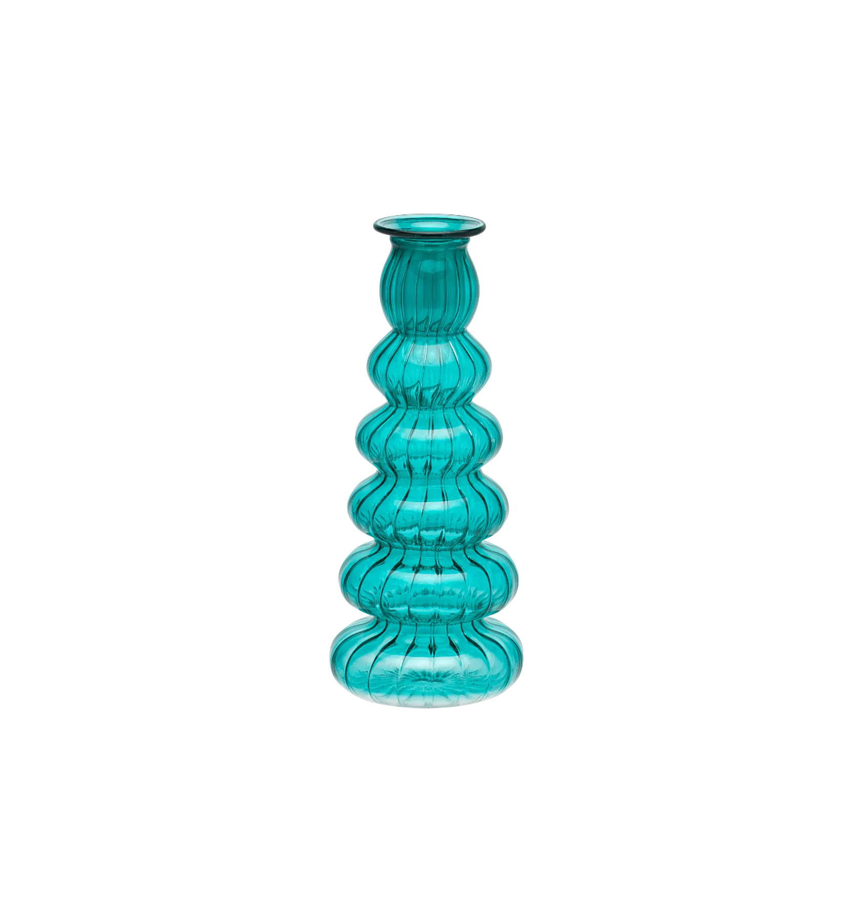 Teal Shell Candle Holder