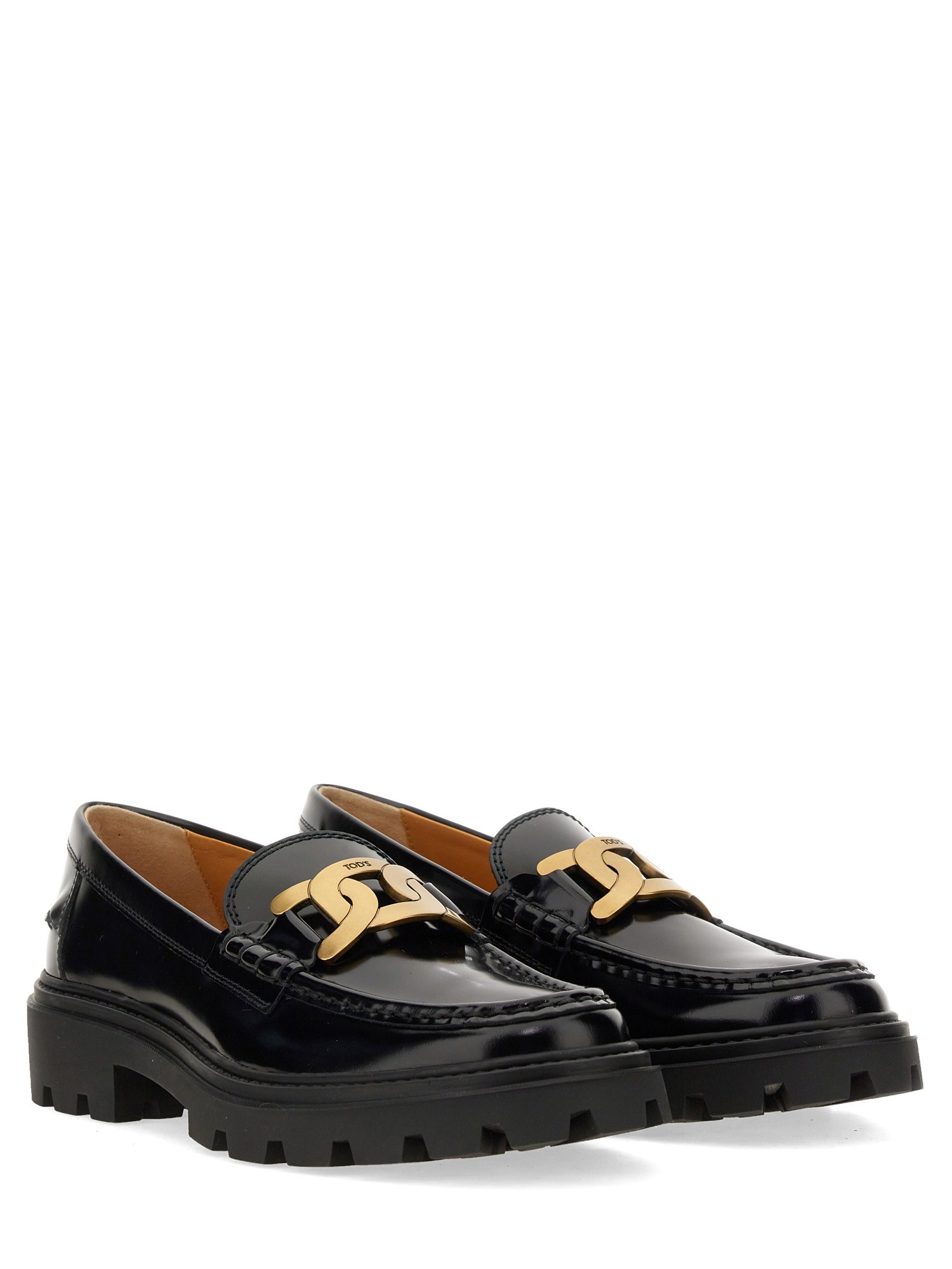 TOD'S    LEATHER LOAFER WITH LOGO