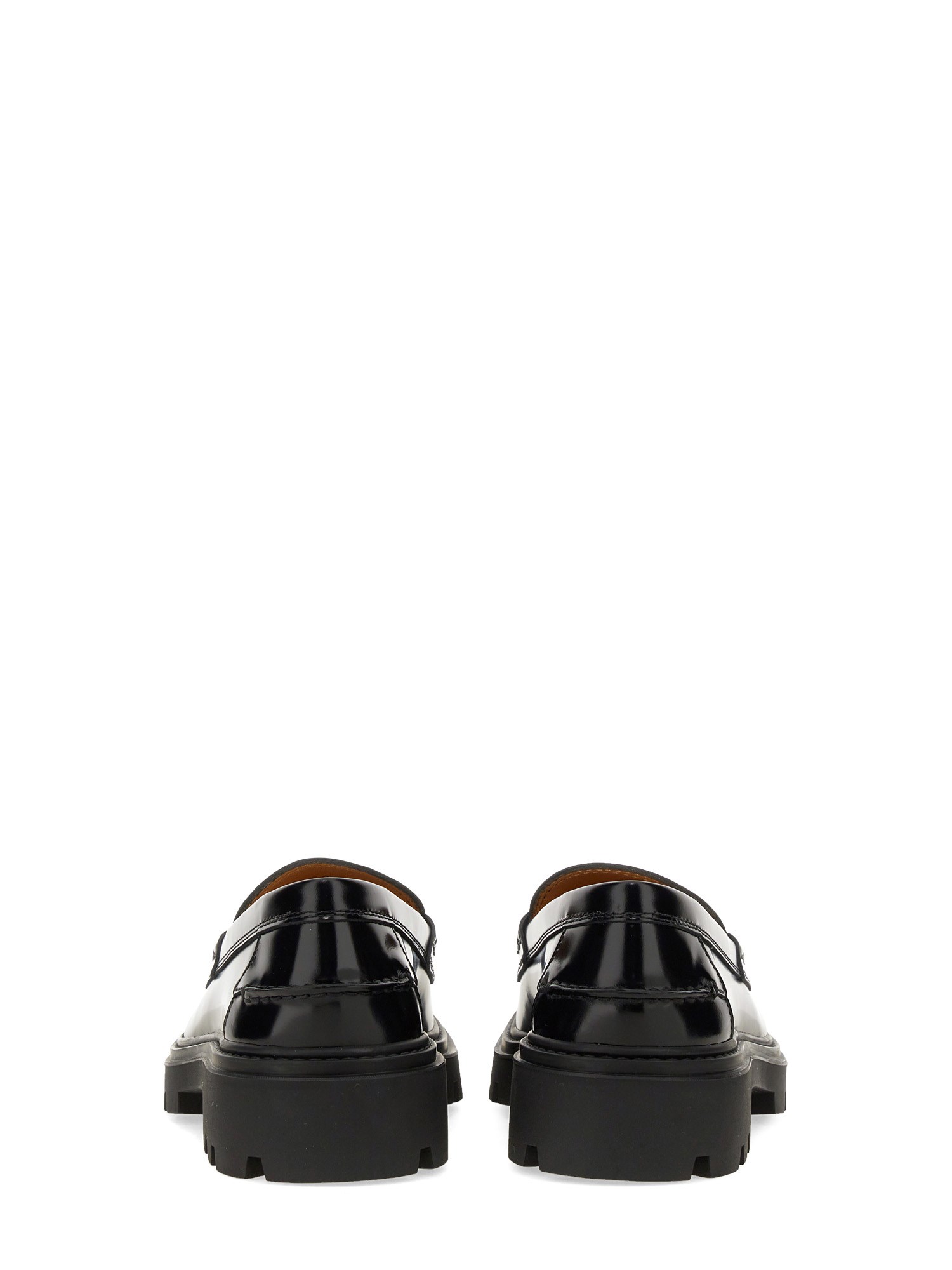 TOD'S    LEATHER LOAFER WITH LOGO