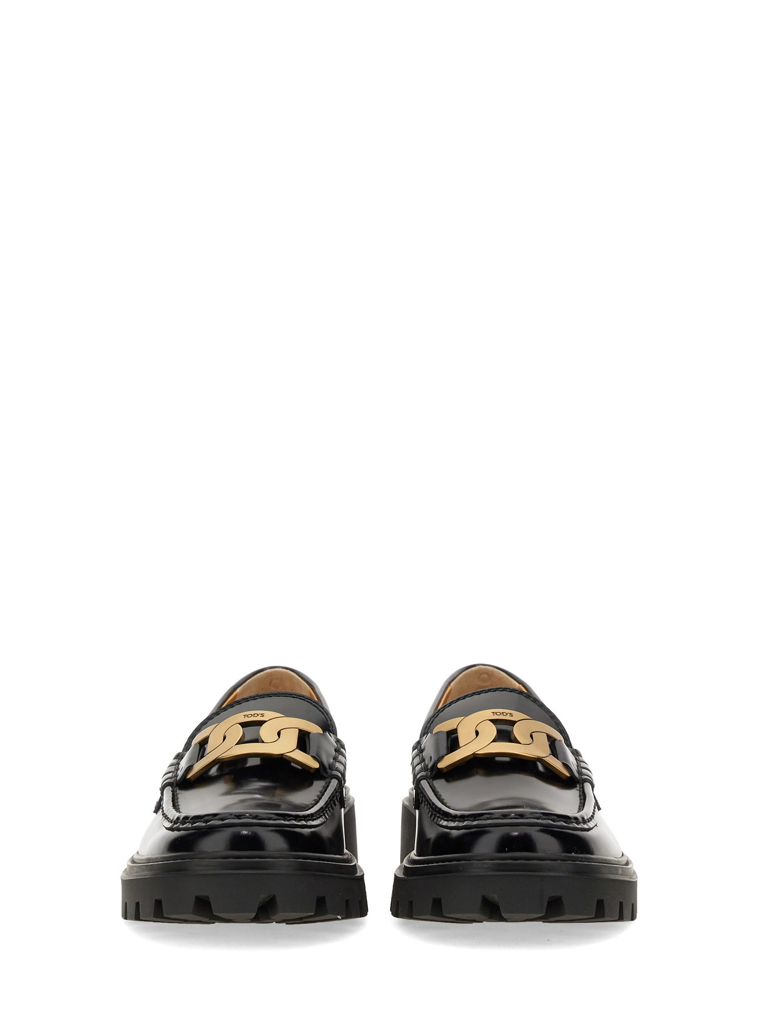 TOD'S    LEATHER LOAFER WITH LOGO