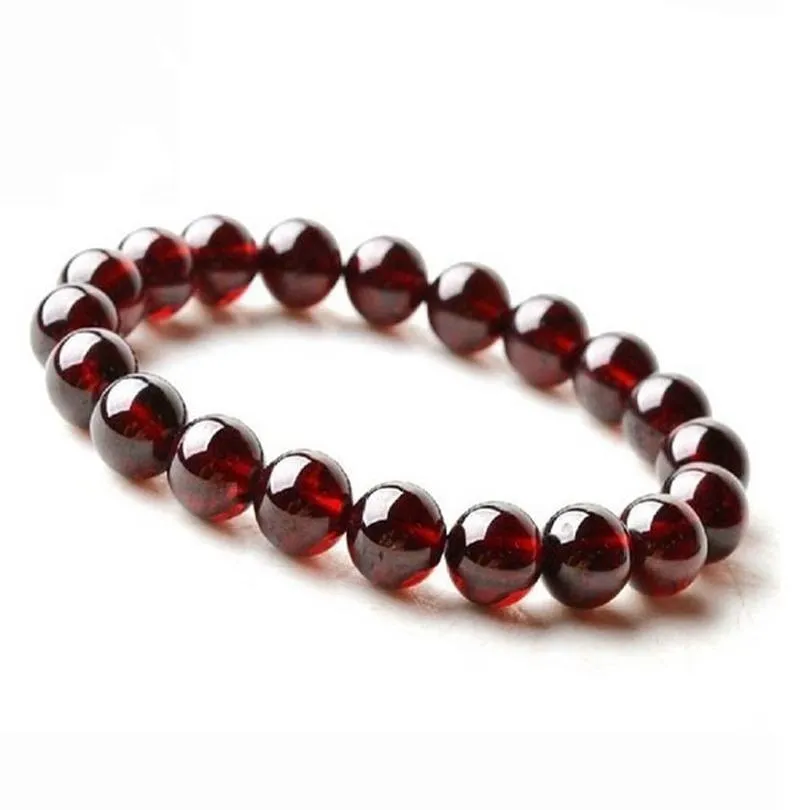 Top 100% AAA Certificate Wine Red Femme Garnet Bracelet for Men and Women