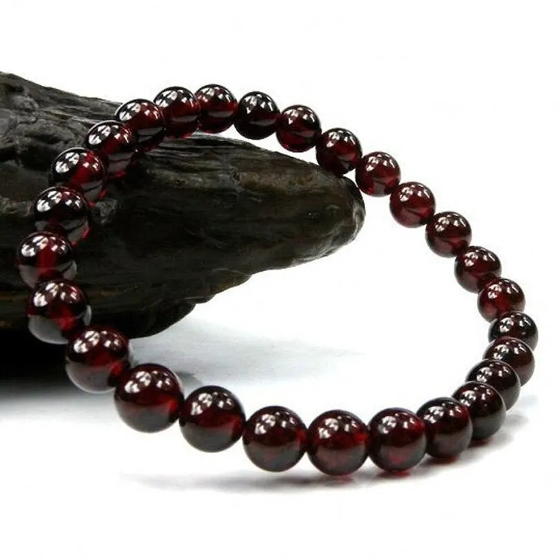 Top 100% AAA Certificate Wine Red Femme Garnet Bracelet for Men and Women