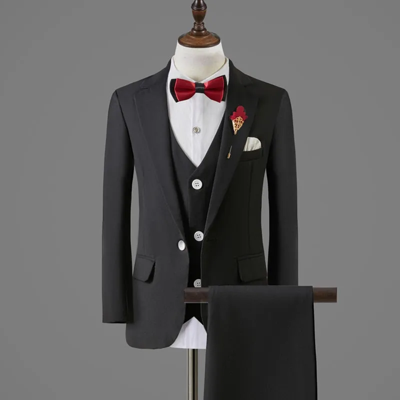 Trajes de Niño Formal Suit For Boys Jacket Vest Pants Bowtie