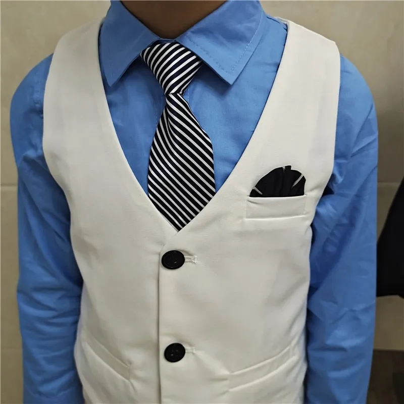 Trajes de Niño Formal Suit For Boys Jacket Vest Pants Bowtie