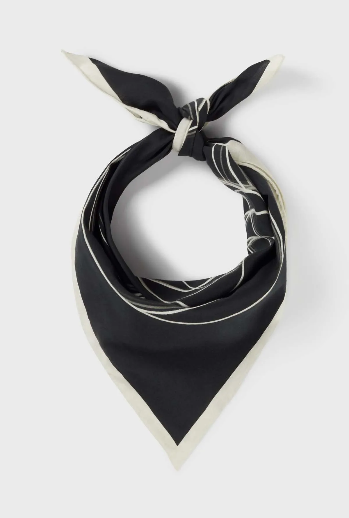 TWILL SCARF - FIBONACCI BLACK