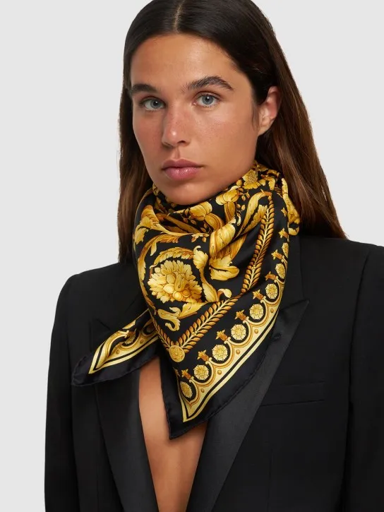 Versace   Printed silk scarf 