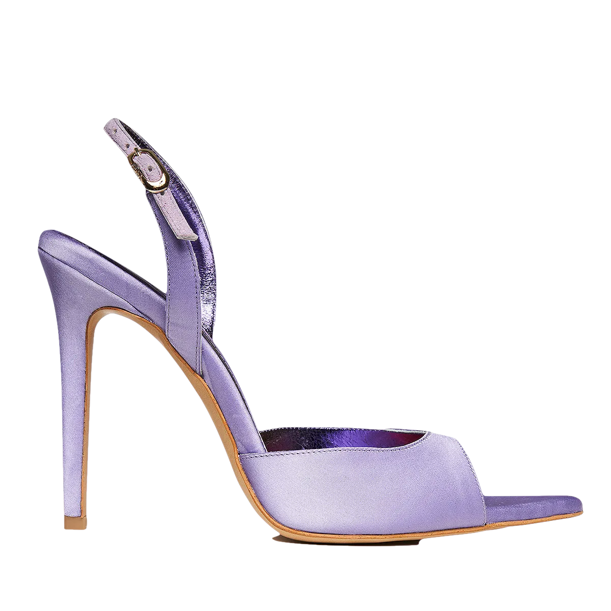 Vicky Lilac Satin Sandals