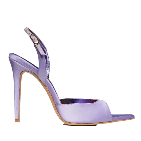 Vicky Lilac Satin Sandals