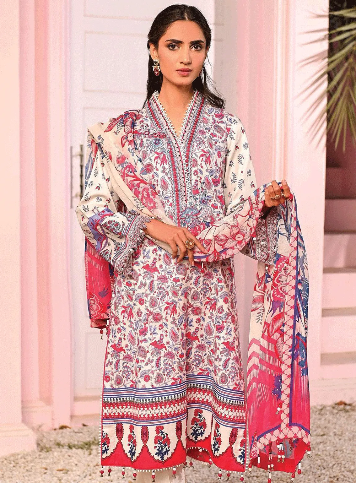 Viva Prints by Anaya Embroidered Lawn Unstitched 3 Piece Suit - AKC23VPL 12 MARIANNA