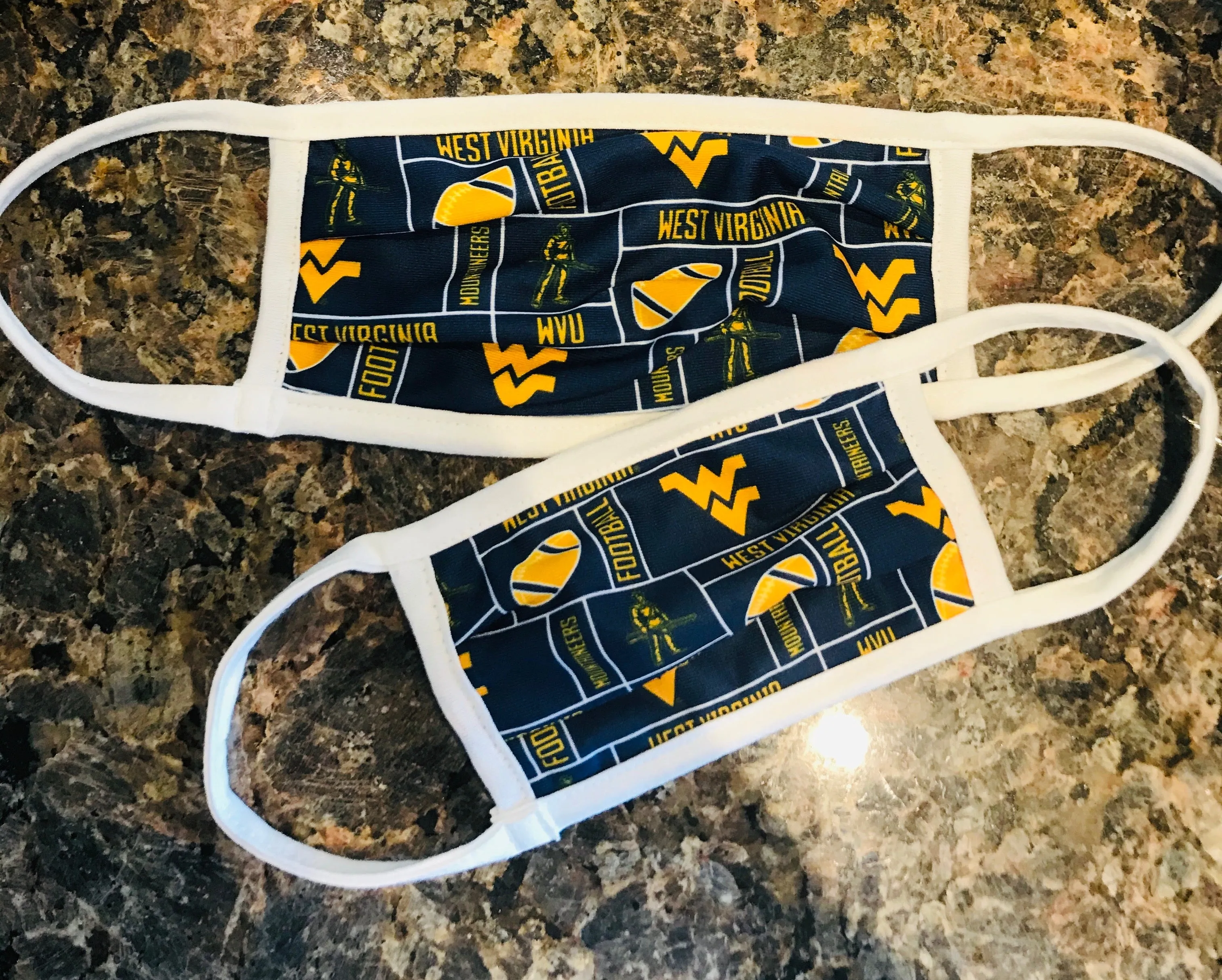 WVU Football Youth Face Mask